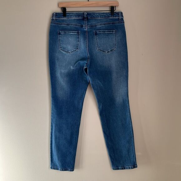 J.McLaughlin Women’s Skinny Treva Jean Medium Blue Denim Zip Pockets Size 12 - Picture 3 of 14